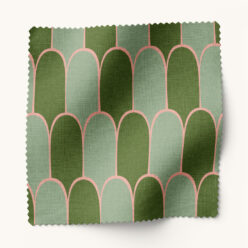 Gray Benko Fabric Collection - Ode To Falkor - Colorway: Green Pink - Swatch