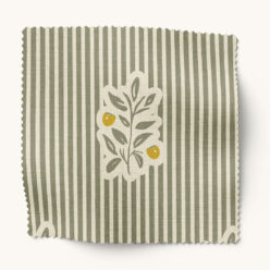 Gray Benko Fabric Collection - Piper Noooo - Colorway: Olive Yellow - Swatch