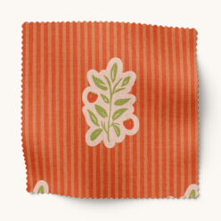 Gray Benko Fabric Collection - Piper Noooo - Colorway: Tangerine - Swatch