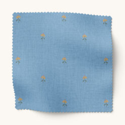Gray Benko Fabric Collection - Sweet Delilah - Colorway: Blue Orange - Swatch
