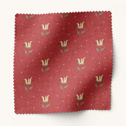 Gray Benko Fabric Collection - Tiny Trellis - Colorway: Cinnamon - Swatch