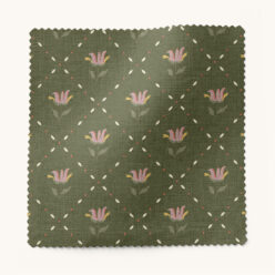 Gray Benko Fabric Collection - Tiny Trellis - Colorway: Green - Swatch